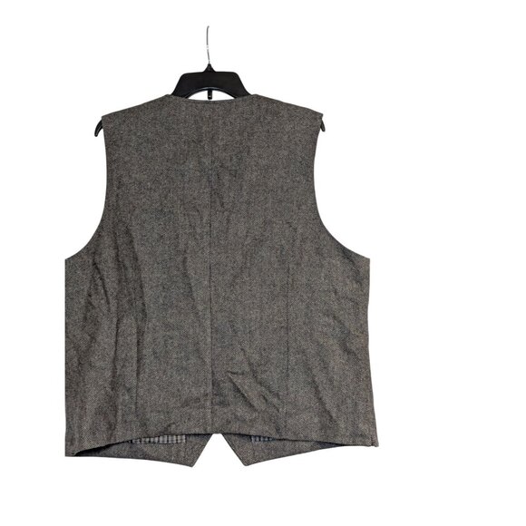 Joseph Abboud Mens Herringbone Wool Vest Gray Size XXL Button - Picture 4 of 4